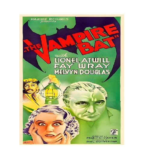 Vintage Style Metal Sign Horror Film The Vampire Bat MS885