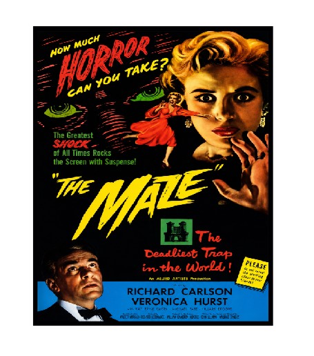 Vintage Style Metal Sign Horror Film The Maze MS936