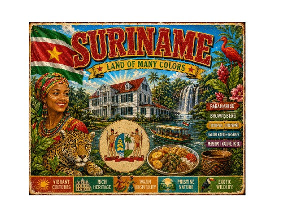 MS727 Vintage Style Metal Sign Suriname