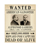 MS498 Vintage Style Metal Sign Wanted Capone
