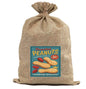 BUR42 Burlap Bag Vintage Style Bag Peanuts