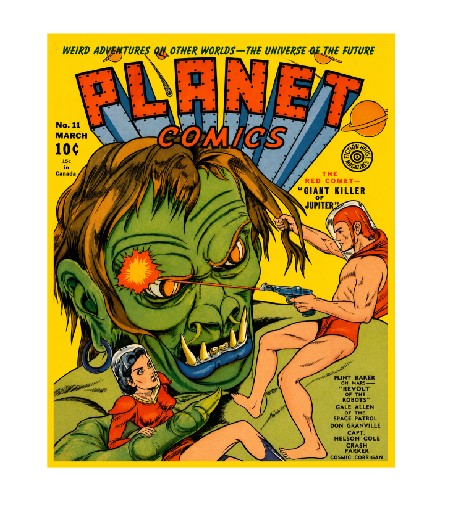 Vintage Style Metal Sign Adventure Comics Planet MS954