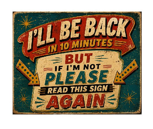 MS800 Vintage Style Metal Sign Funny Store Sign