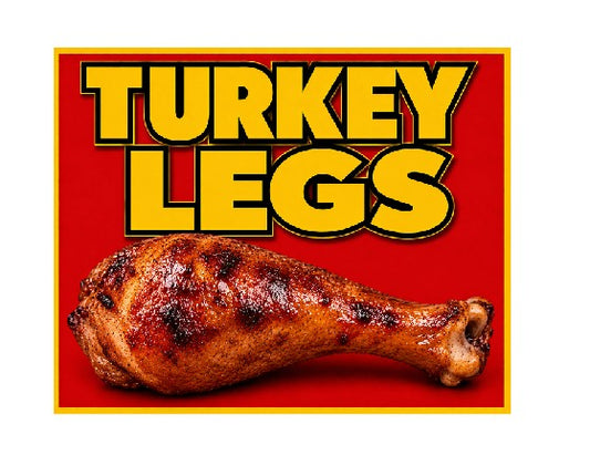 MS747 Vintage Style Metal Sign Turkey Legs