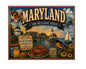 MS617 Vintage Style Metal Sign Maryland
