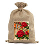 BUR90   Burlap Bag Vintage Style Bag Garden Seeds Roses