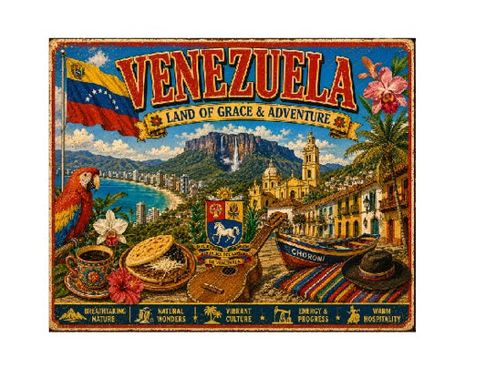 MS715 Vintage Style Metal Sign Venezuela
