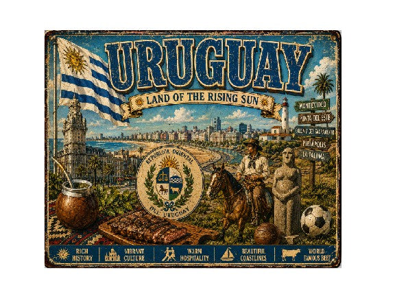MS725 Vintage Style Metal Sign Uruguay