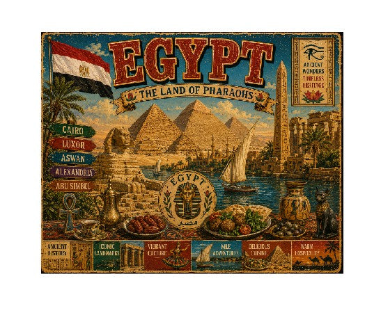 MS749 Vintage Style Metal Sign Egypt
