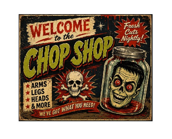 MS784 Vintage Style Metal Sign Halloween