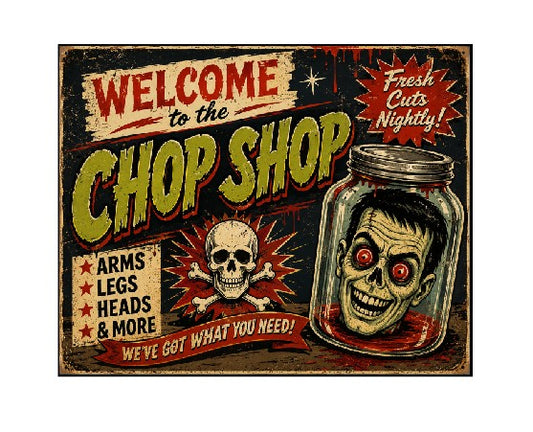 MS784 Vintage Style Metal Sign Halloween