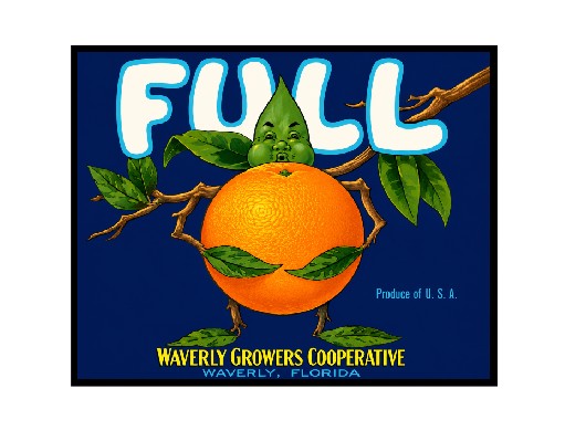 MS104  Crate Label Vintage Style Sign Metal Wall Deco Oranges Full