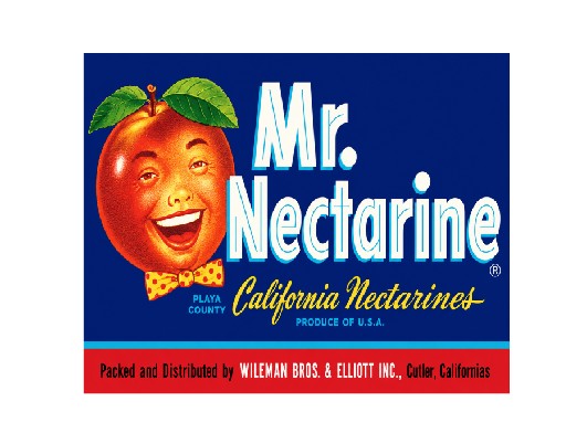 MS117   Crate Label Vintage Style Sign Metal Wall Deco Nectarine