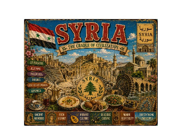 MS743 Vintage Style Metal Sign Syria