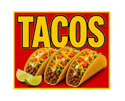 MS750 Vintage Style Metal Sign Tacos