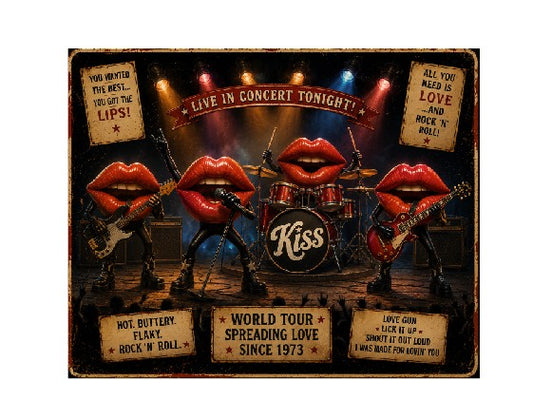 MS543 Vintage Style Metal Sign Funny Rock Band Sign