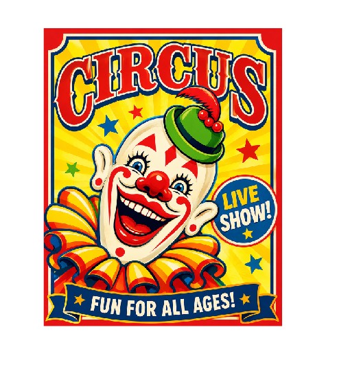 MS445 Vintage Style Metal Sign Clown
