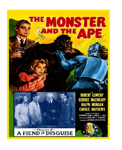 Vintage Style Metal Sign Horror Film The Monster and the Ape MS940