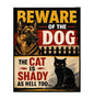 MS428 Vintage Style Metal Sign Funny Beware of Dog Sign
