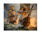 MS264 Metal Sign Wall Art Pirate Ships