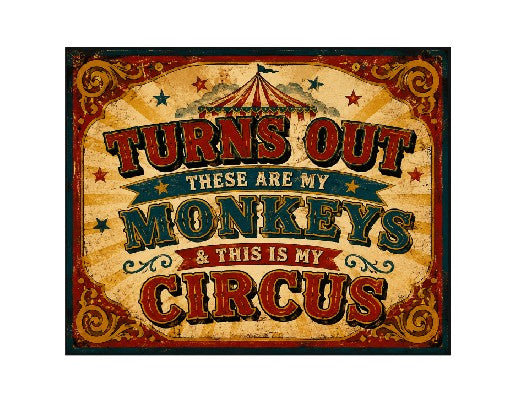 MS814 Vintage Style Metal Sign Funny Family Sign