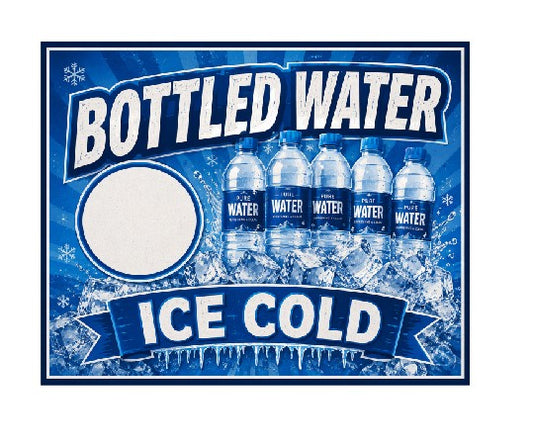 MS473 Vintage Style Metal Sign Bottled Water