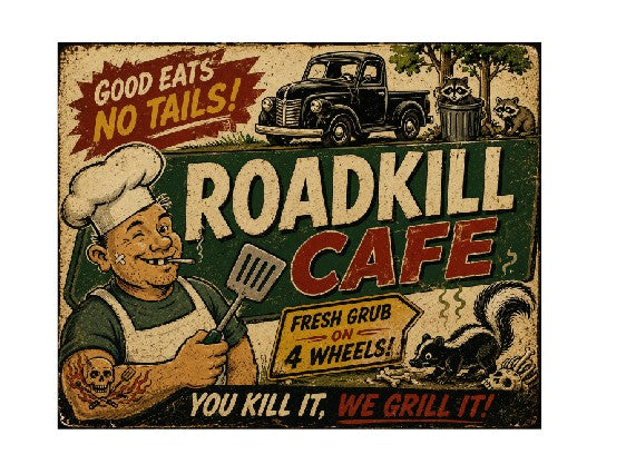 MS536 Vintage Style Metal Sign Funny Cafe Sign