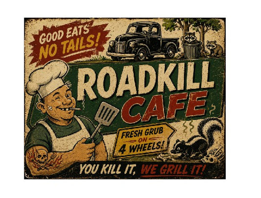 MS536 Vintage Style Metal Sign Funny Cafe Sign