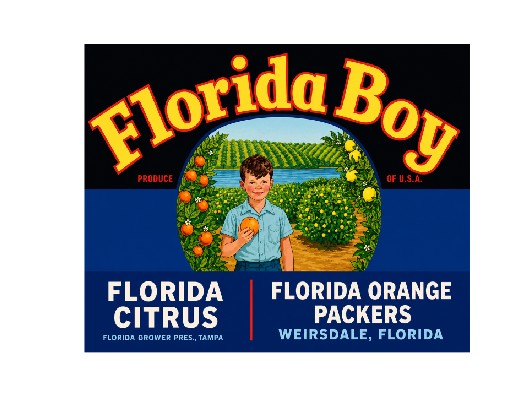 MS88 Crate Label Vintage Style Sign Metal Wall Decor Florida Boy