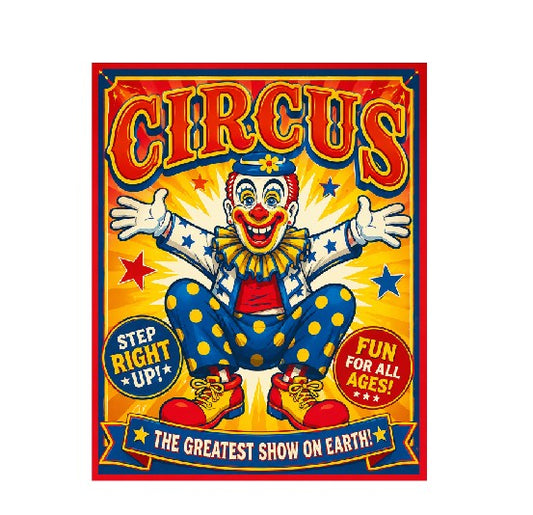 MS446 Vintage Style Metal Sign Circus
