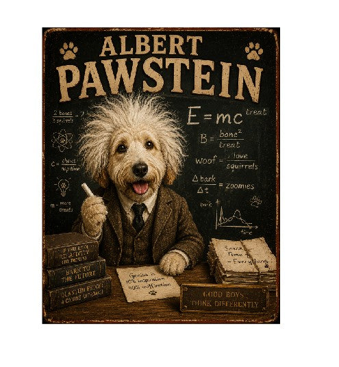 MS560 Vintage Style Metal Sign Funny Dog Sign