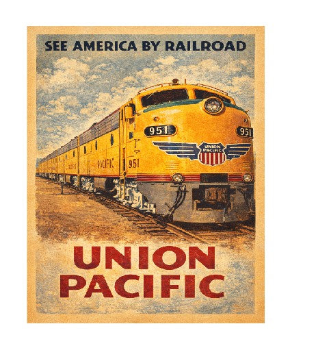 MS303 Vintage Style Metal Sign Railroad Union Pacific