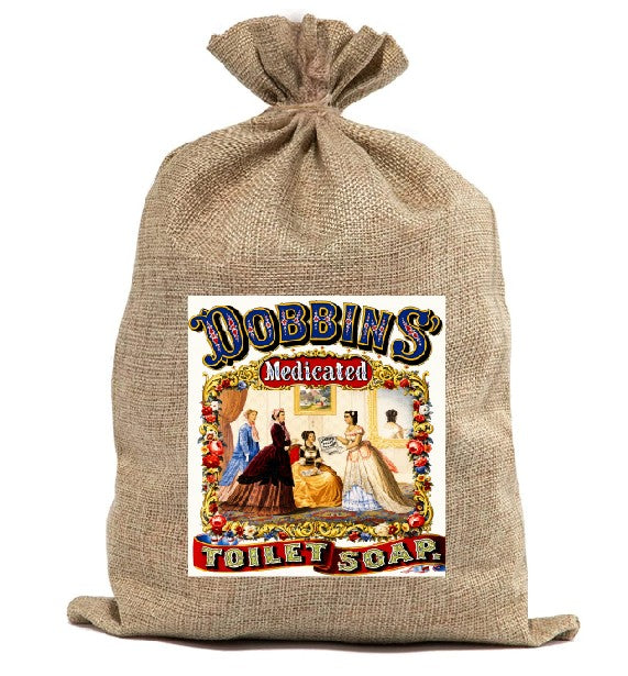 BUR66 Burlap Bag Vintage Style Bag Soap
