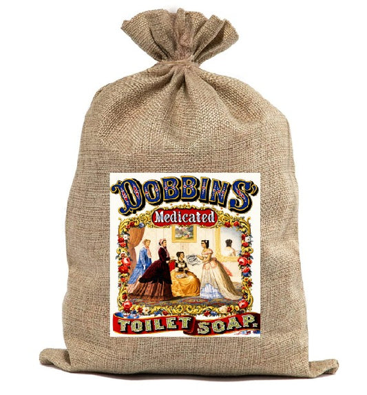 BUR66 Burlap Bag Vintage Style Bag Soap