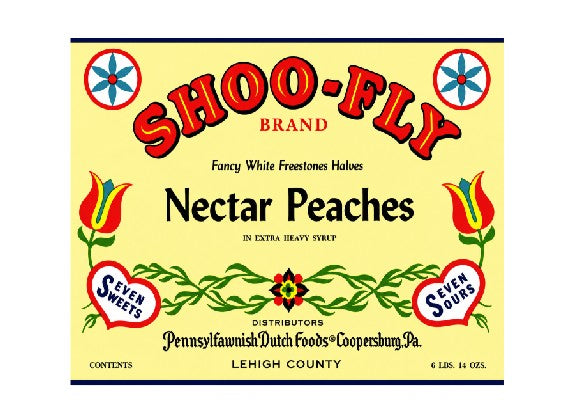 MS154 Crate Label Vintage Style Sign Metal Wall Deco Peaches Nectar MS154