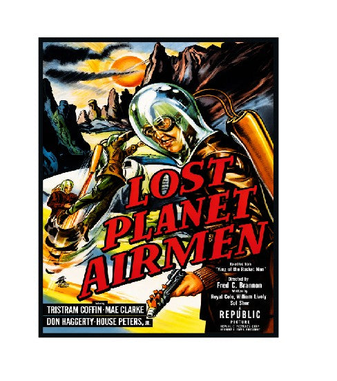 Vintage Style Metal Sign Horror Film Lost Planet Airmen MS920