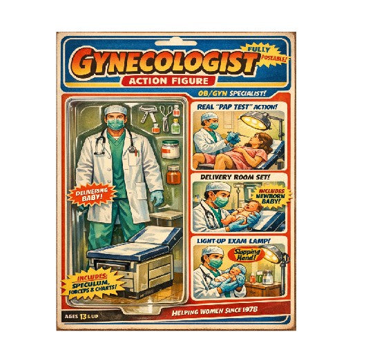MS375 Retro Style Funny Metal Sign The Gynecologist