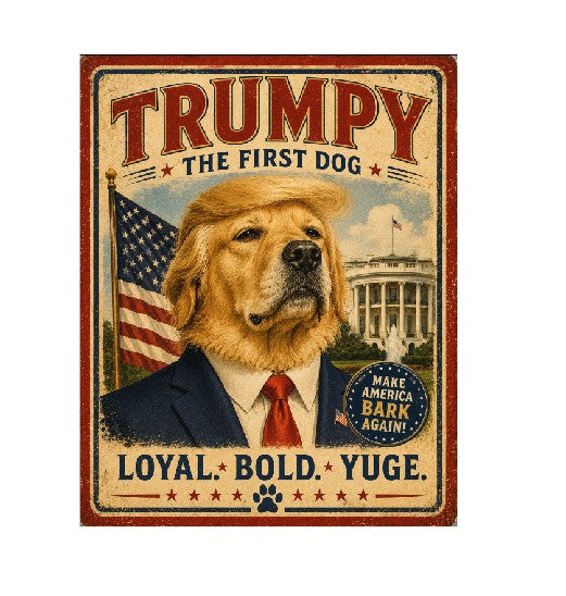 MS550 Vintage Style Metal Sign Funny Dog Sign