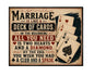 MS573 Vintage Style Metal Sign Funny Marriage Sign