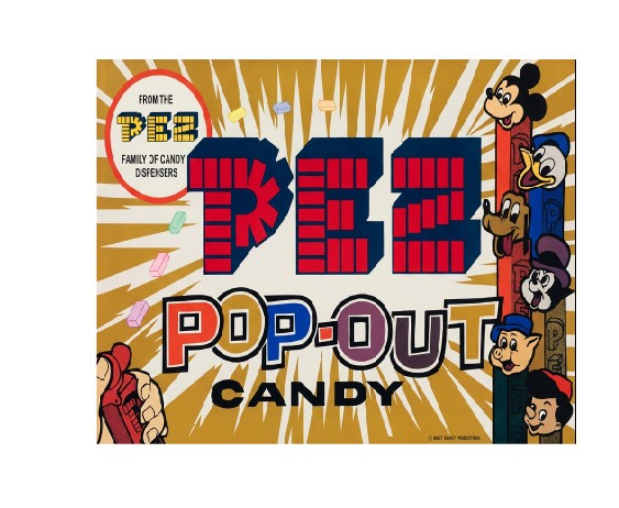 MS392 Vintage Style Metal Sign Candy Dispenser Pop-Out