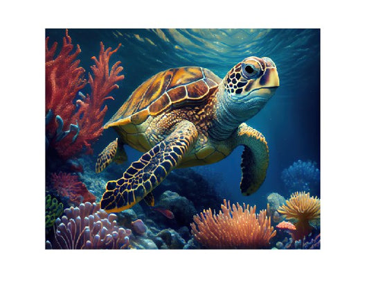MS271    Metal Sign Wall Art Turtle