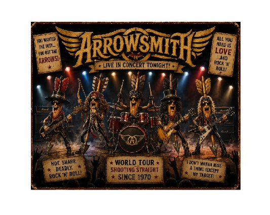 MS552 Vintage Style Metal Sign Funny Rock Band Sign