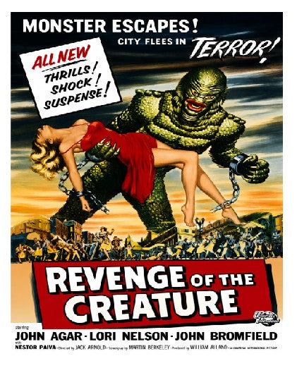 Vintage Style Metal Sign Horror Film Revenge of the Creature MS946