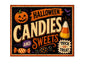 MS397 Vintage Style Metal Sign Halloween Candies