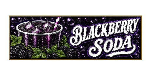 SS25 Metal Sign Blackberry Soda