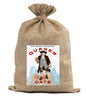 BUR87 Burlap Bag Vintage Style Bag Oats Quaker