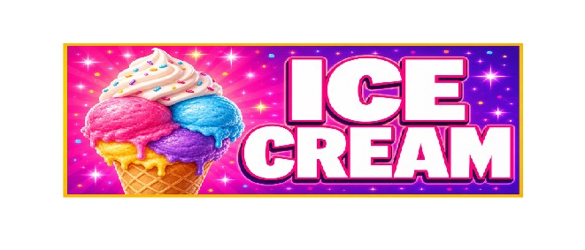 SS12 Metal Sign Ice Cream