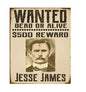 MS496 Vintage Style Metal Sign Wanted Jesse James
