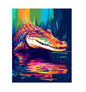 MS267  Metal Sign Wall Art Alligator