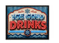 MS465 Vintage Style Metal Sign Ice Cold Drinks